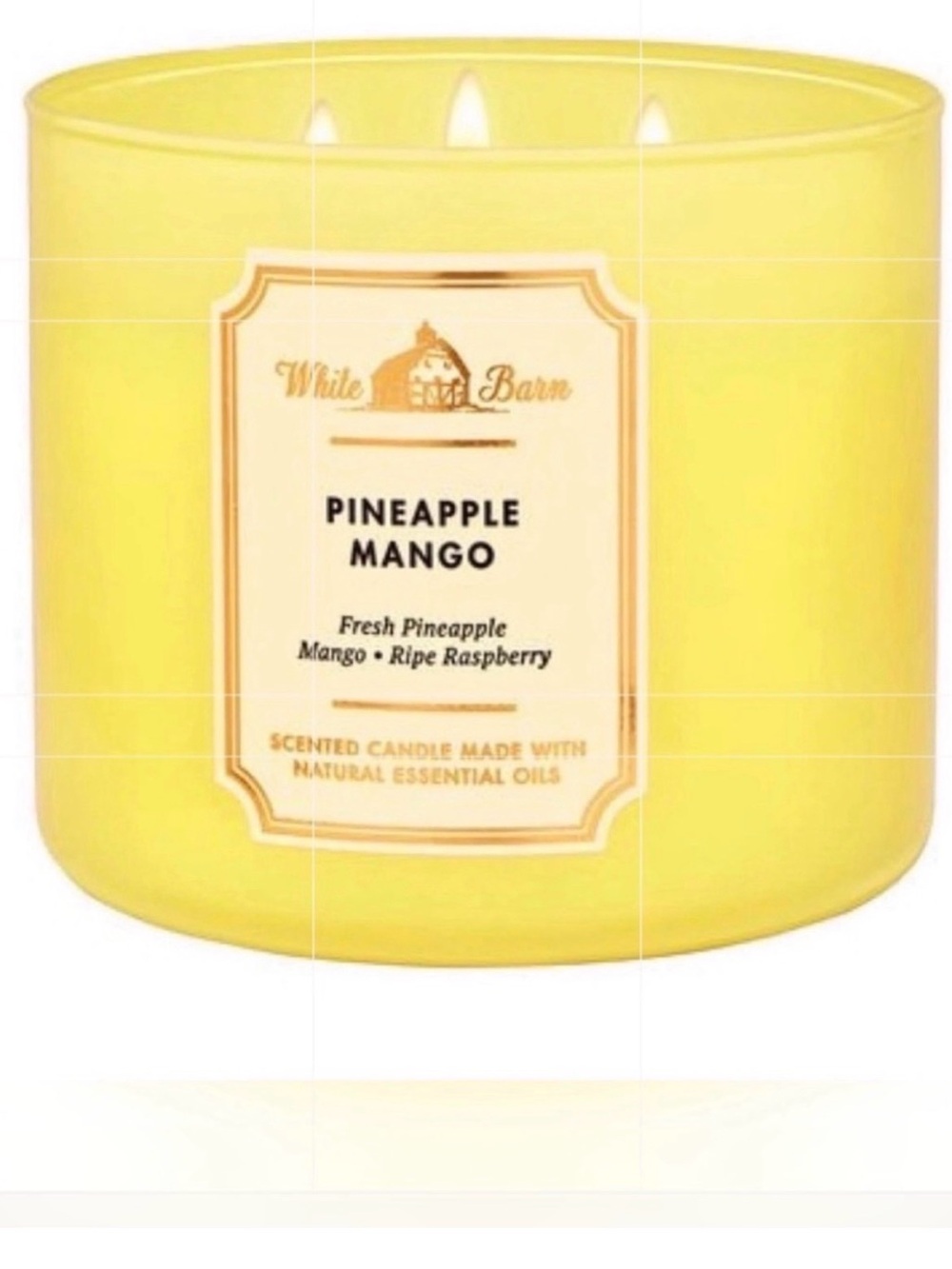 Bath & Body Works '3-Wick in White Barn PINEAPPLE MANGO New